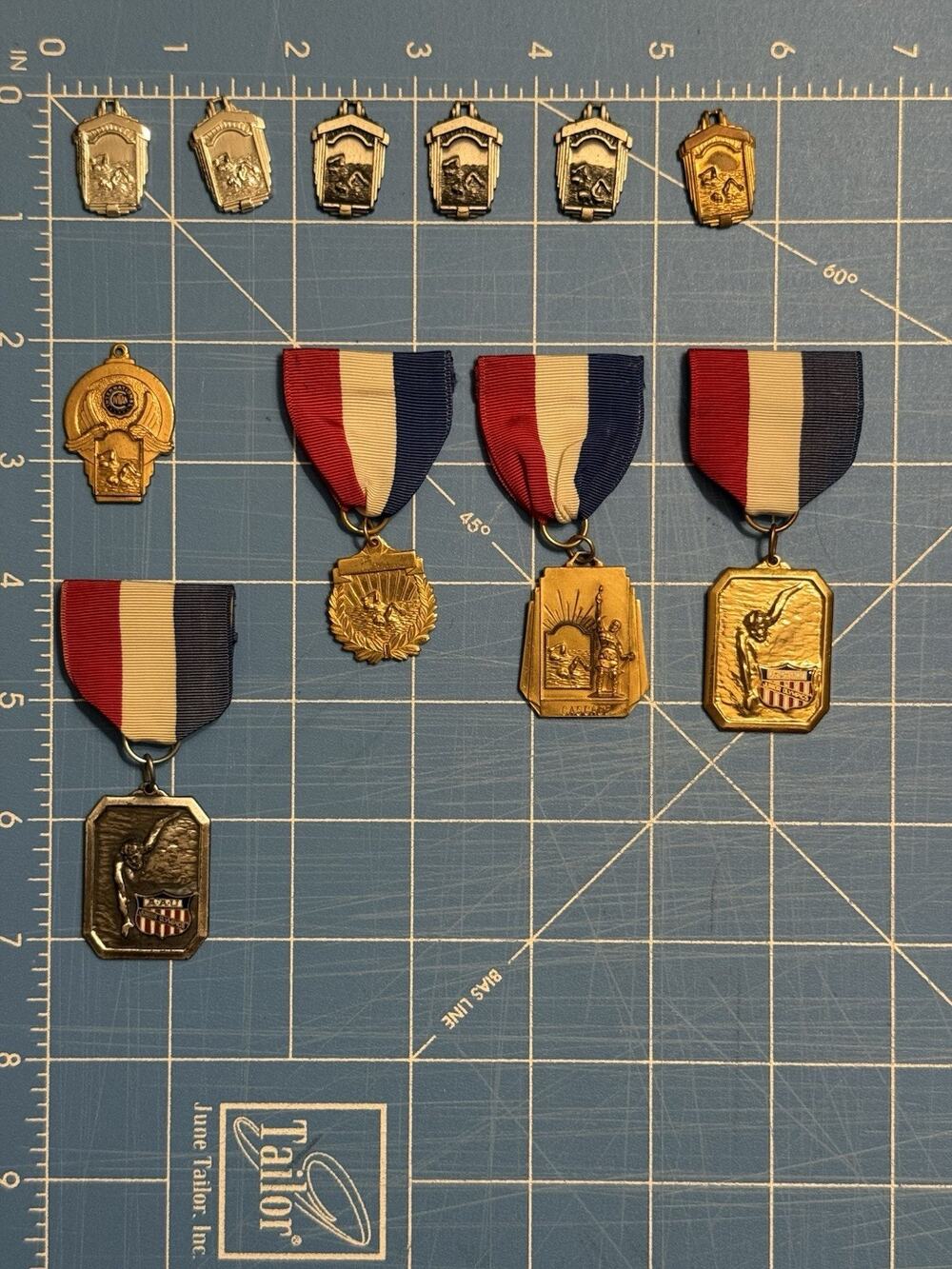 Lot of Vintage Junior Olympic Medals 1957 1959